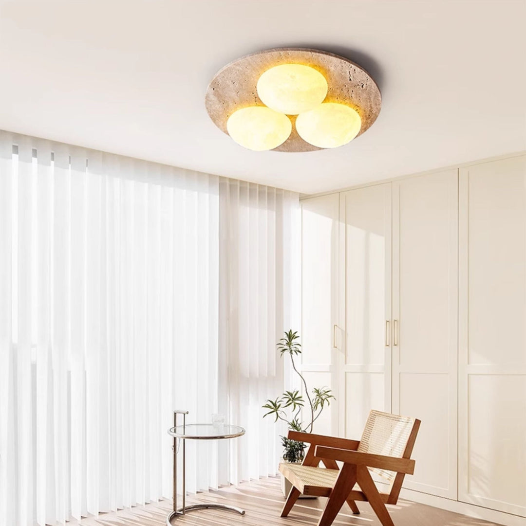 Trio Travertine Ceiling Light - Vakkerlight