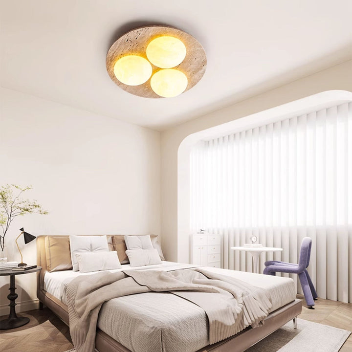 Trio Travertine Ceiling Light - Vakkerlight