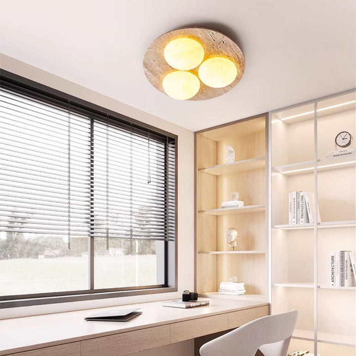 Trio Travertine Ceiling Light - Vakkerlight