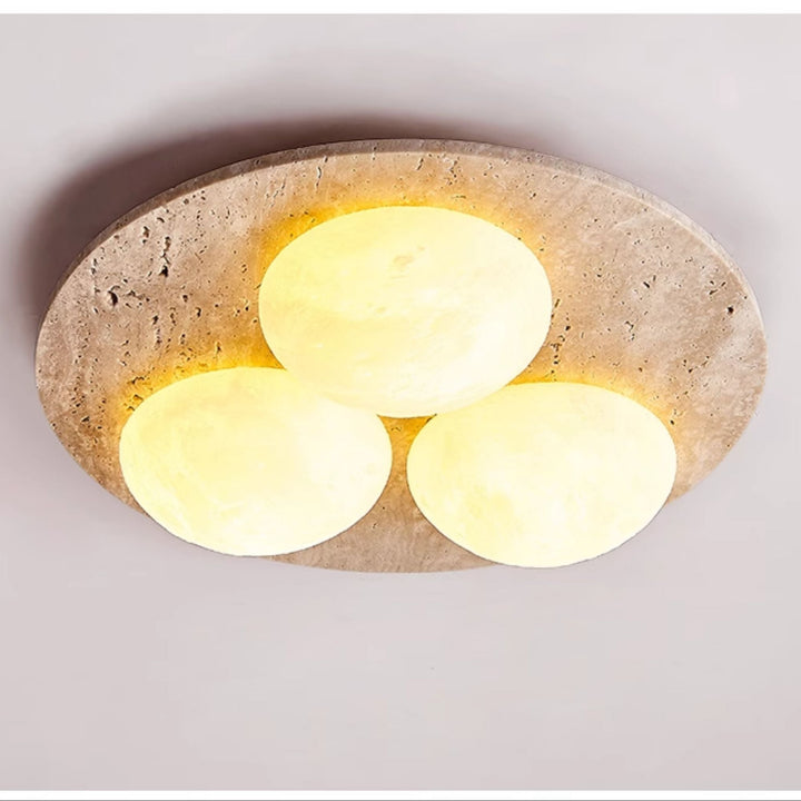 Trio Travertine Ceiling Light - Vakkerlight
