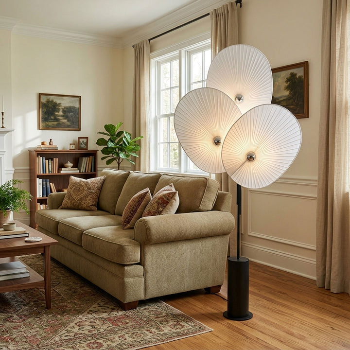 Lampadaire Triple Floral