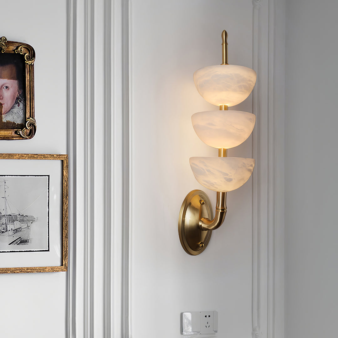 Triple Alabaster Wall Sconce - Vakkerlight