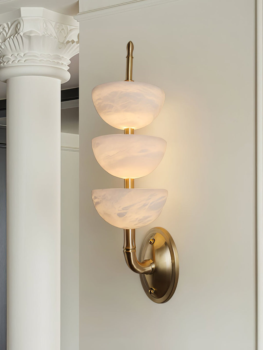 Triple Alabaster Wall Sconce - Vakkerlight