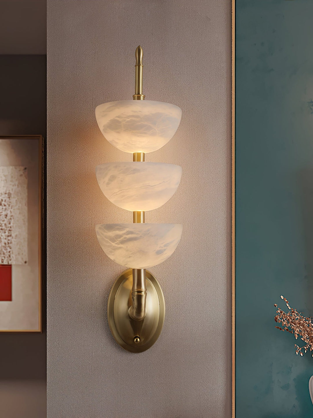 Triple Alabaster Wall Sconce - Vakkerlight