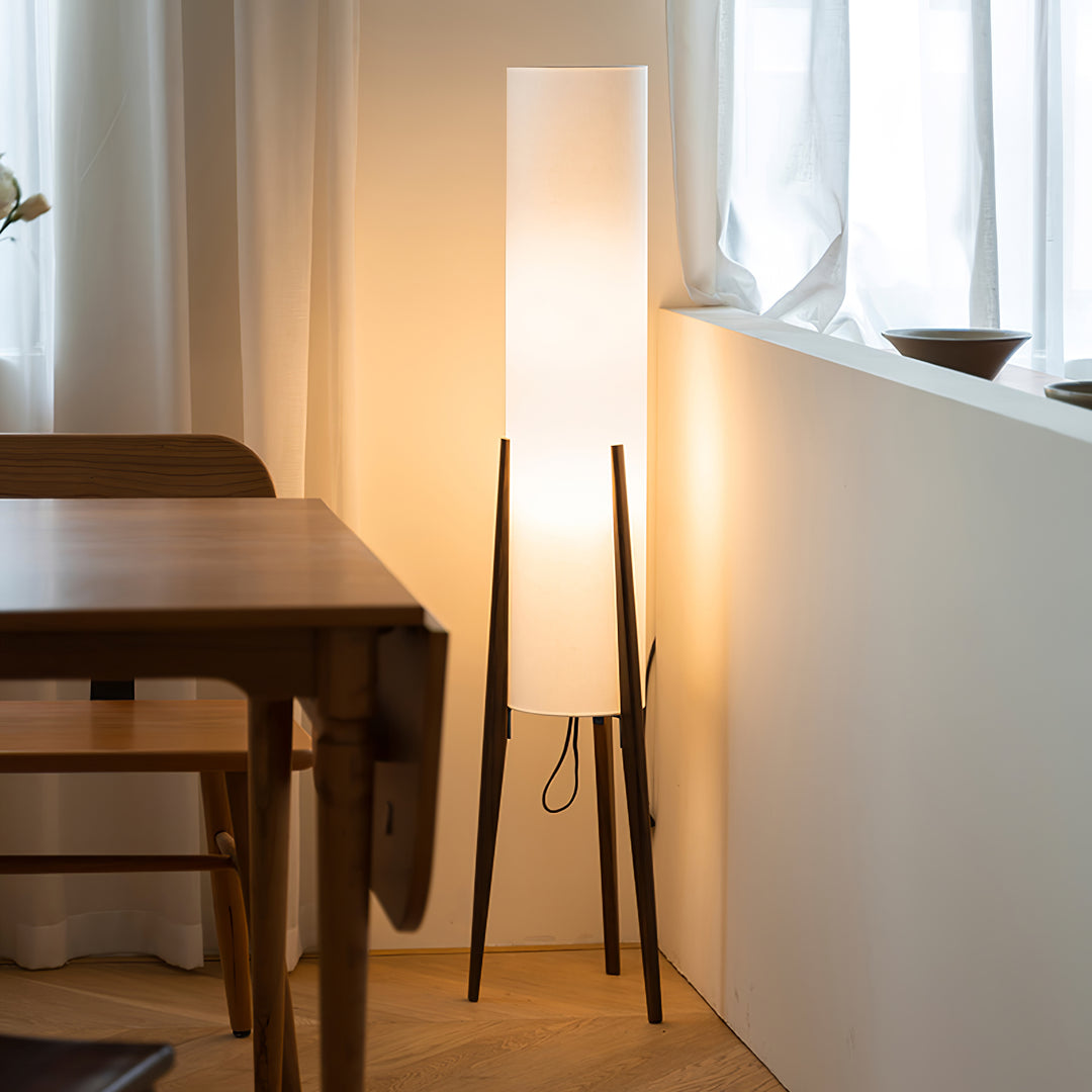 Tripod Walnut Floor Lamp - Vakkerlight