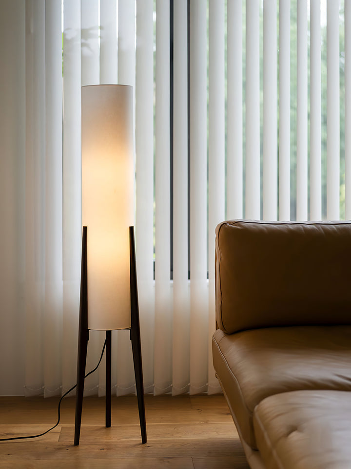 Tripod Walnut Floor Lamp - Vakkerlight