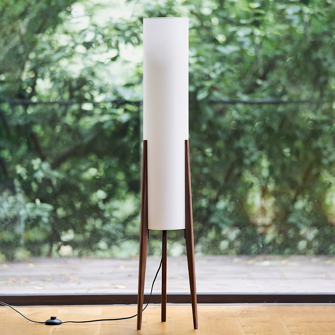 Tripod Walnut Floor Lamp - Vakkerlight