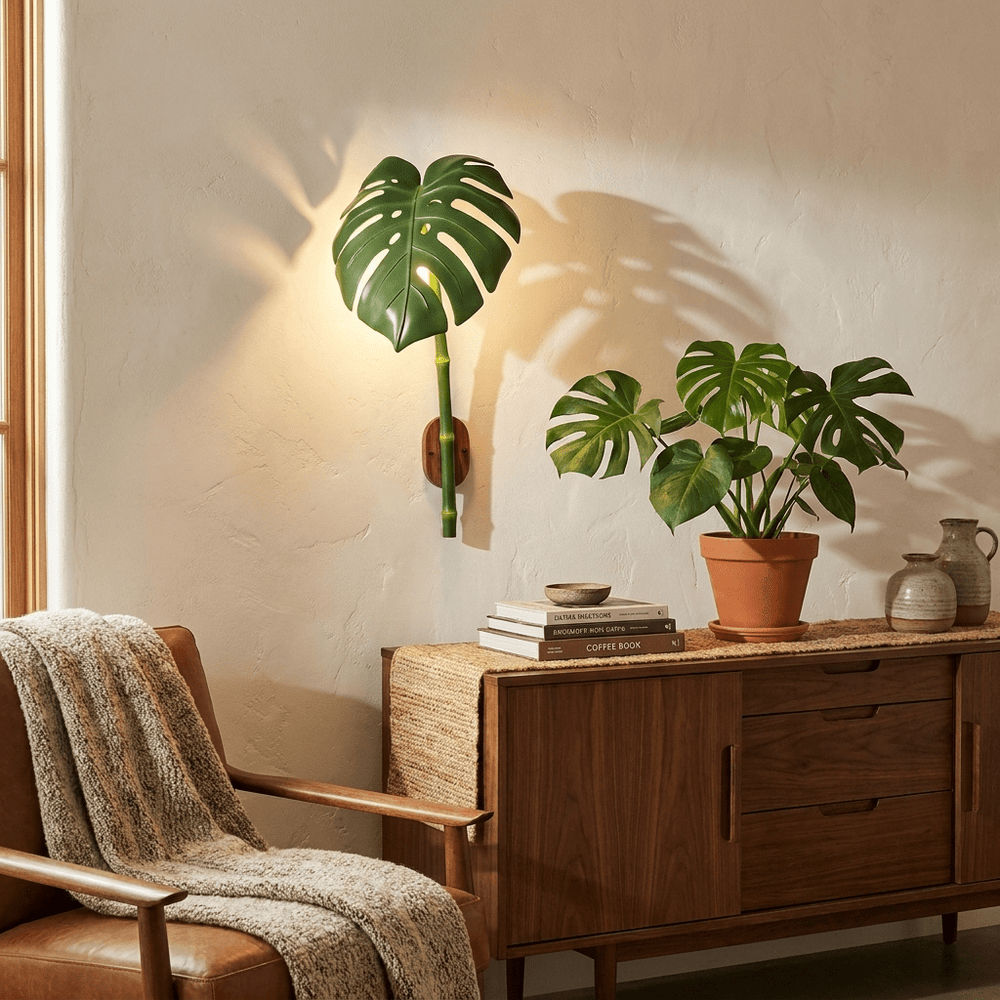 Tropical Monstera Leaf Wall Light - Vakkerlight
