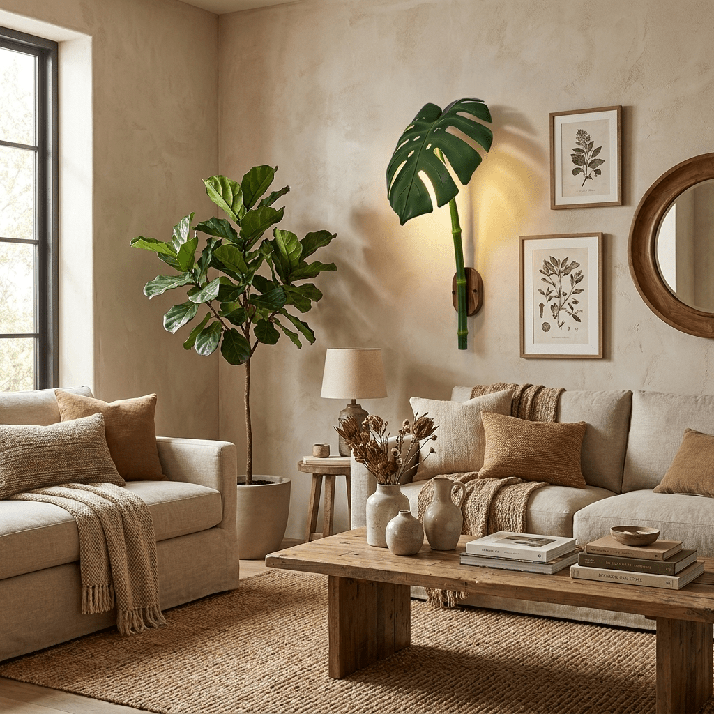 Tropical Monstera Leaf Wall Light - Vakkerlight