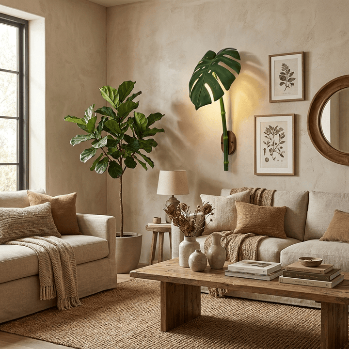 Tropical Monstera Leaf Wall Light - Vakkerlight