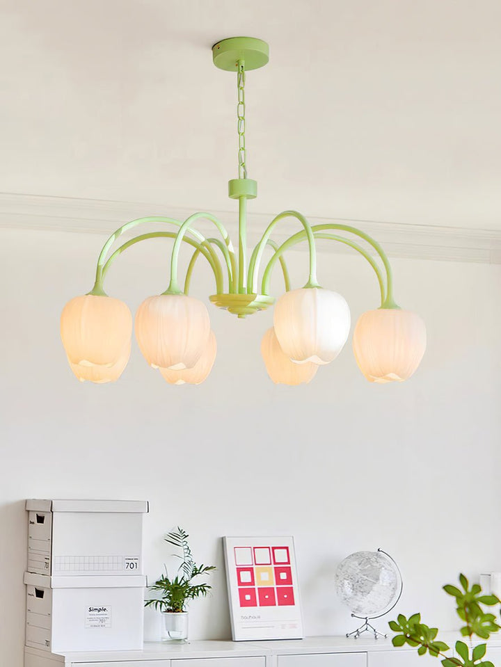 Tulip Matcha Chandelier - Vakkerlight