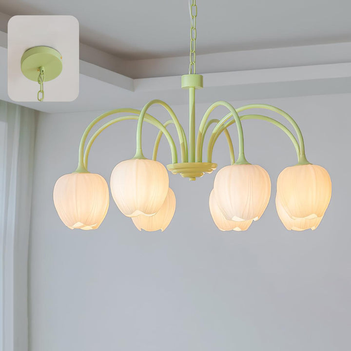 Tulip Matcha Chandelier - Vakkerlight