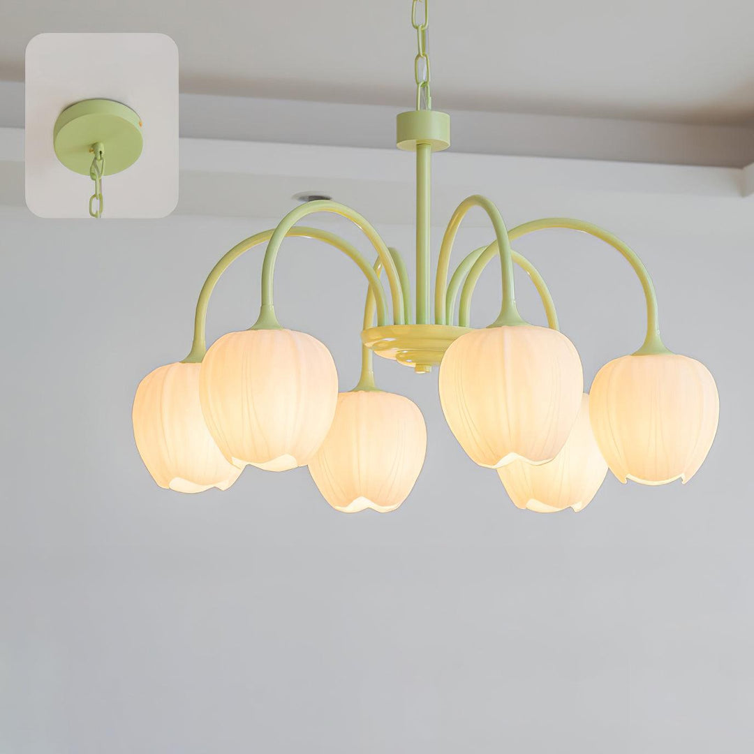 Tulip Matcha Chandelier - Vakkerlight