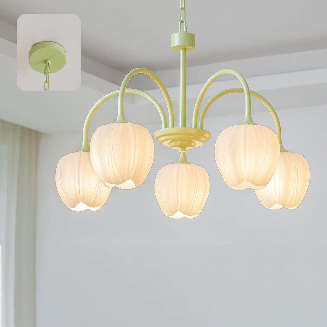 Tulip Matcha Chandelier - Vakkerlight