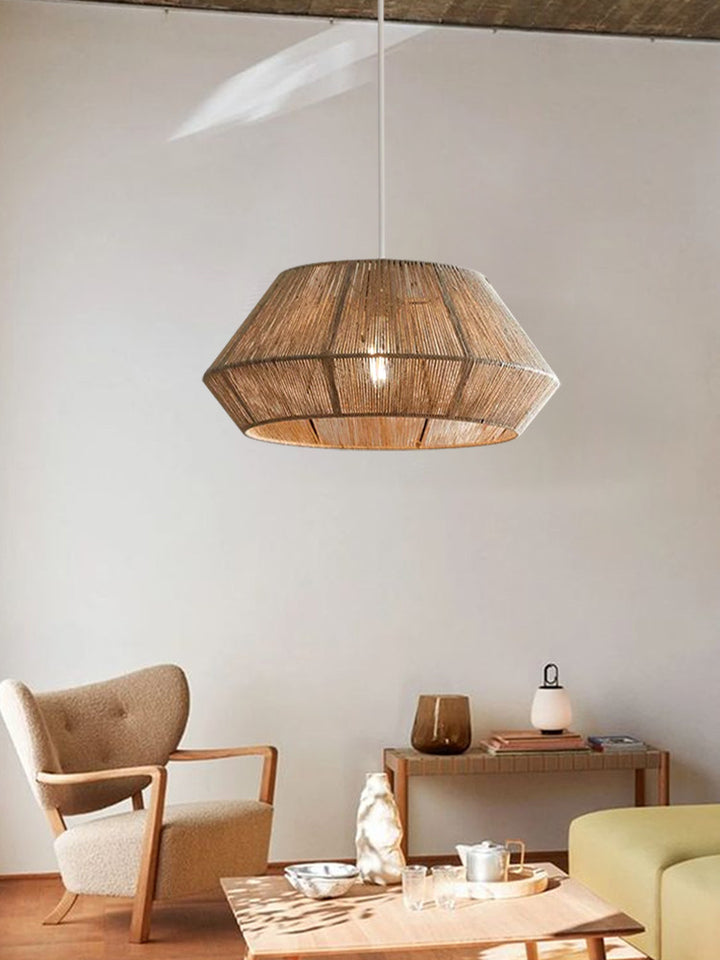 Twine Faceted Rope Pendant Lamp