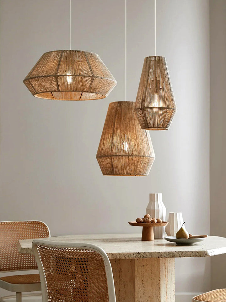 Twine Faceted Rope Pendant Lamp