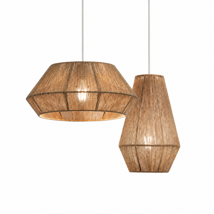 Twine Faceted Rope Pendant Lamp