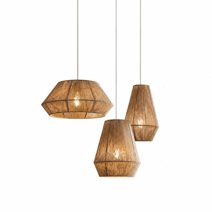 Twine Faceted Rope Pendant Lamp