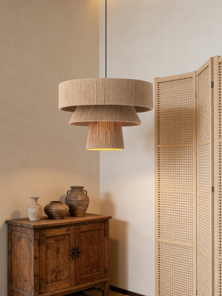 Twine Tiered Rope Pendant Lamp