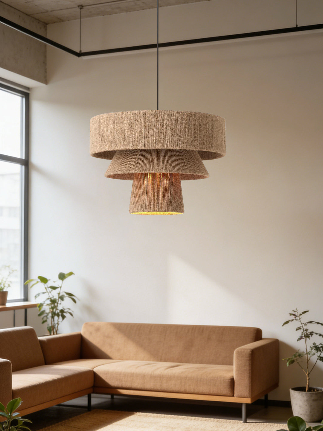 Twine Tiered Rope Pendant Lamp