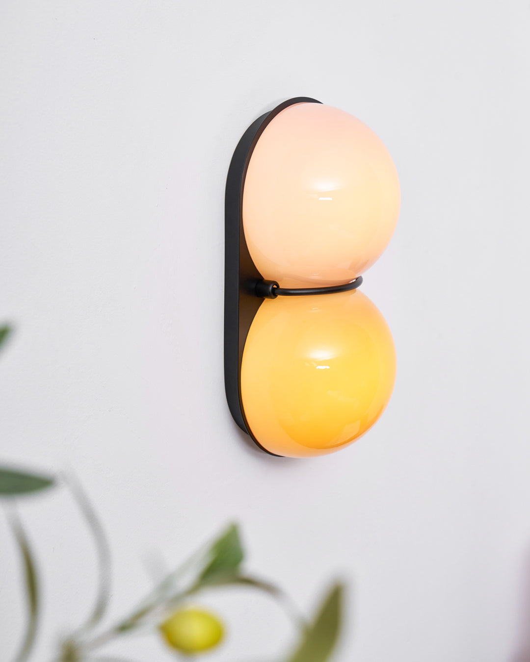 Two Globe Glass Wall Sconce