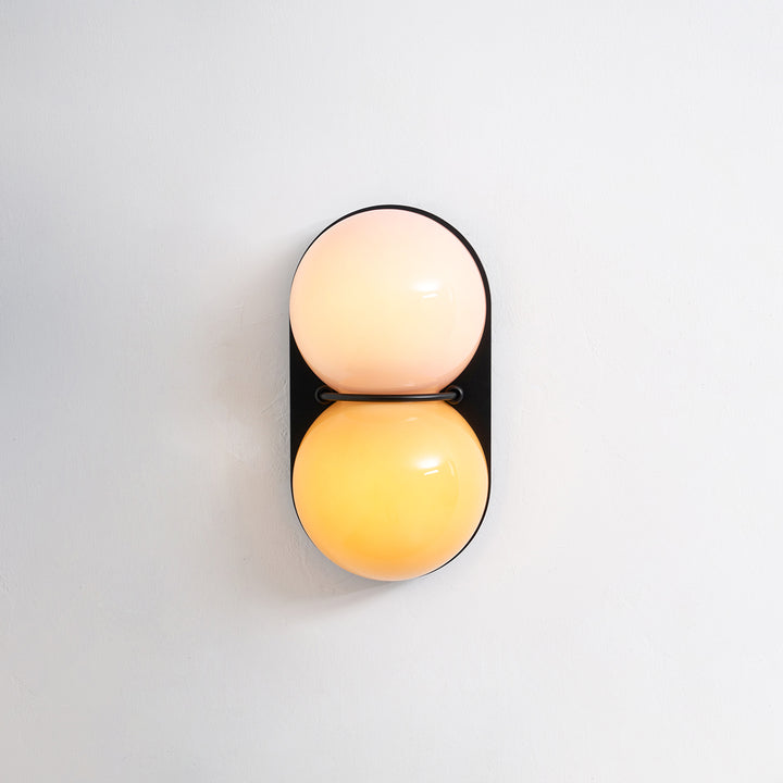 Two Globe Glass Wall Sconce