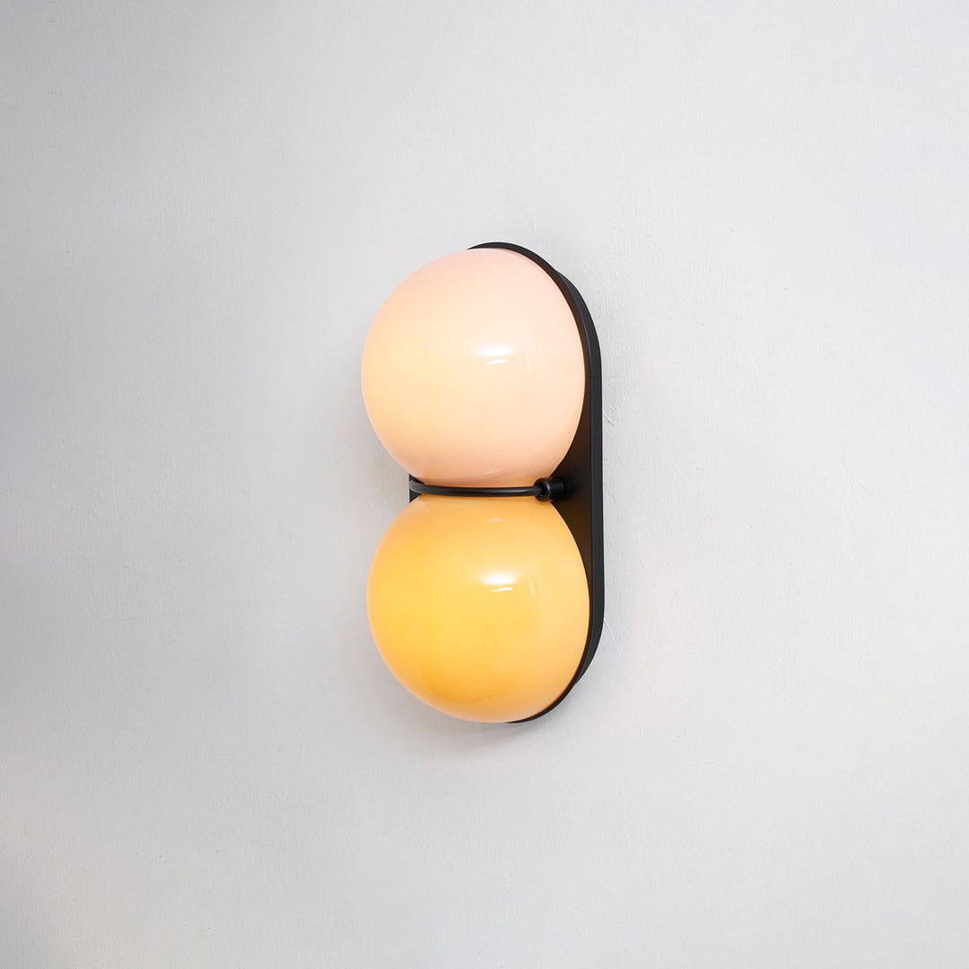 Two Globe Glass Wall Sconce