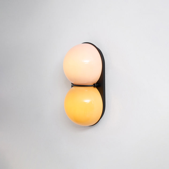Two Globe Glass Wall Sconce