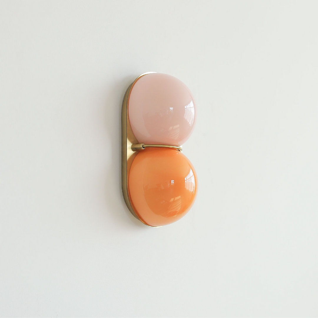 Two Globe Glass Wall Sconce