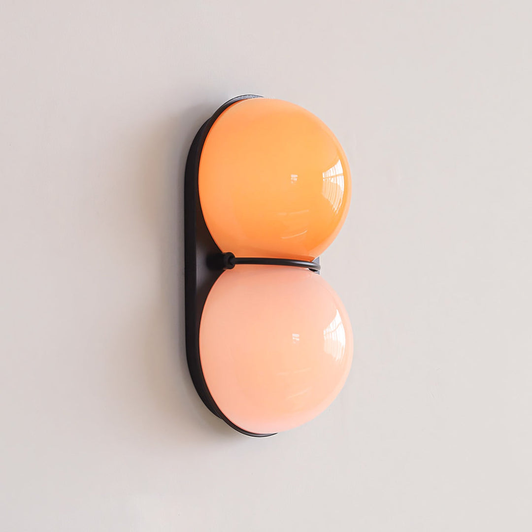 Two Globe Glass Wall Sconce