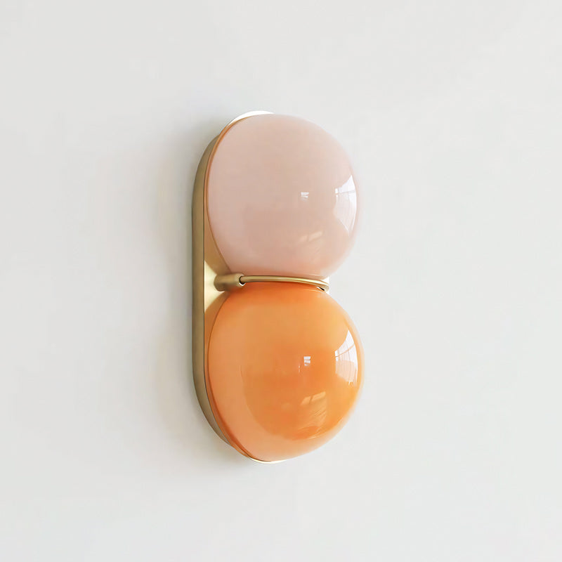 Two Globe Glass Wall Sconce