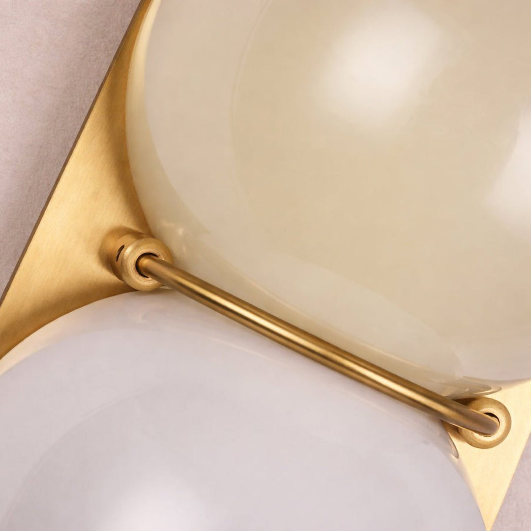 Two Globe Glass Wall Sconce