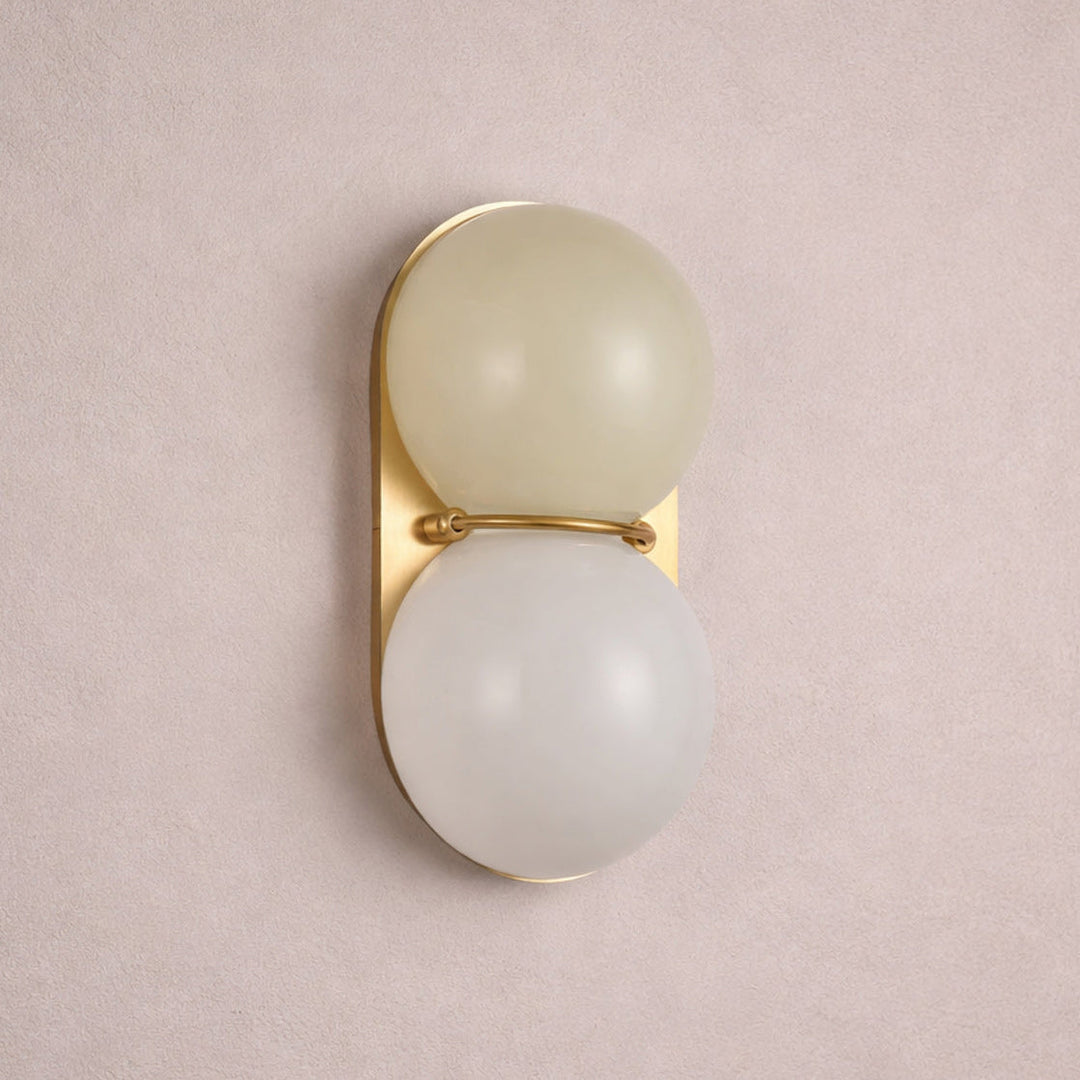Two Globe Glass Wall Sconce