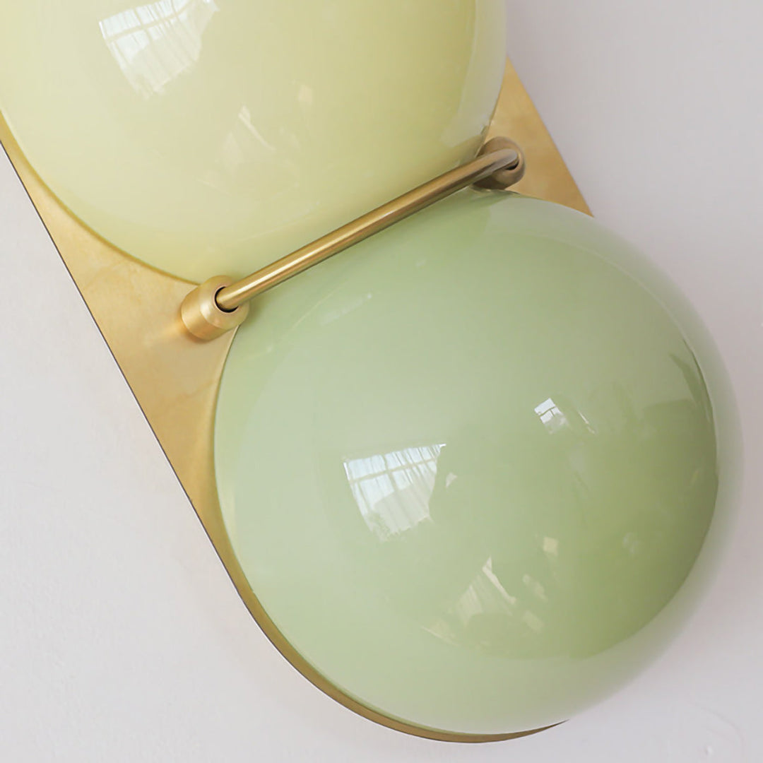 Two Globe Glass Wall Sconce