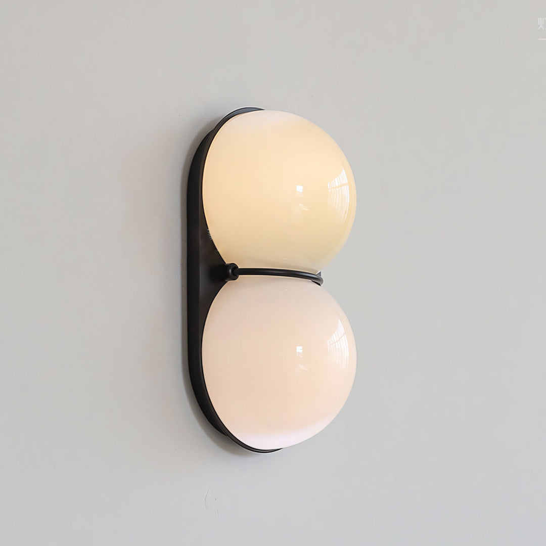 Two Globe Glass Wall Sconce