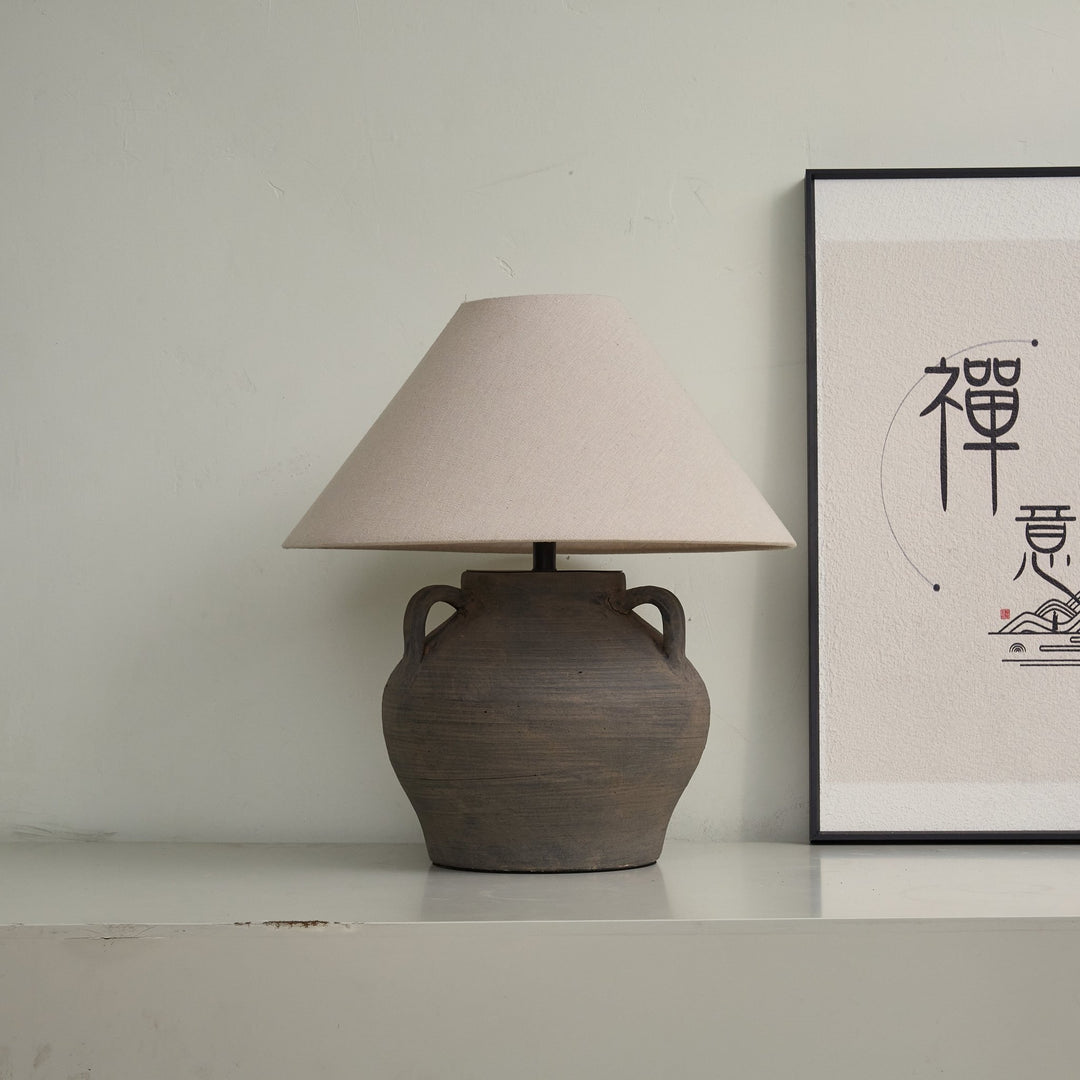 Two Handled Ceramic Jar Table Lamp - Vakkerlight