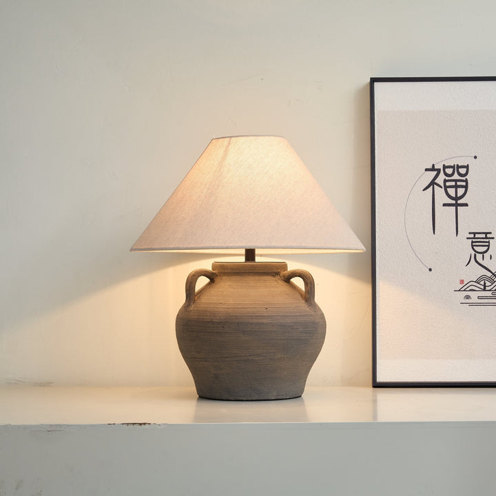 Two Handled Ceramic Jar Table Lamp - Vakkerlight