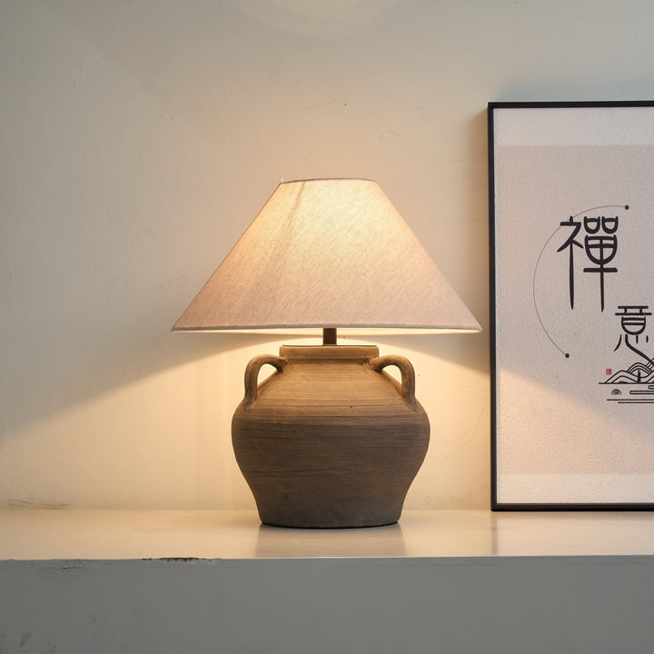 Two Handled Ceramic Jar Table Lamp - Vakkerlight