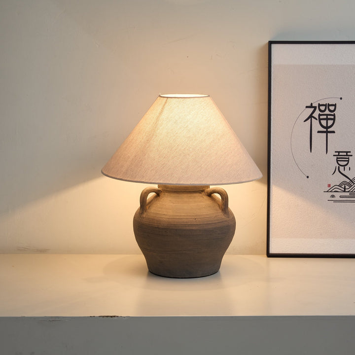 Two Handled Ceramic Jar Table Lamp - Vakkerlight