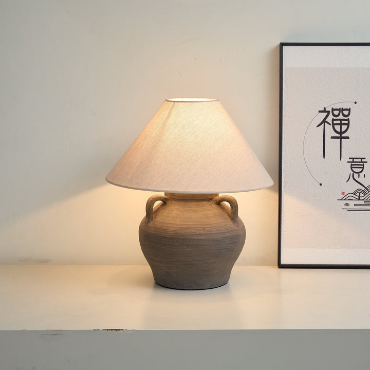 Two Handled Ceramic Jar Table Lamp - Vakkerlight
