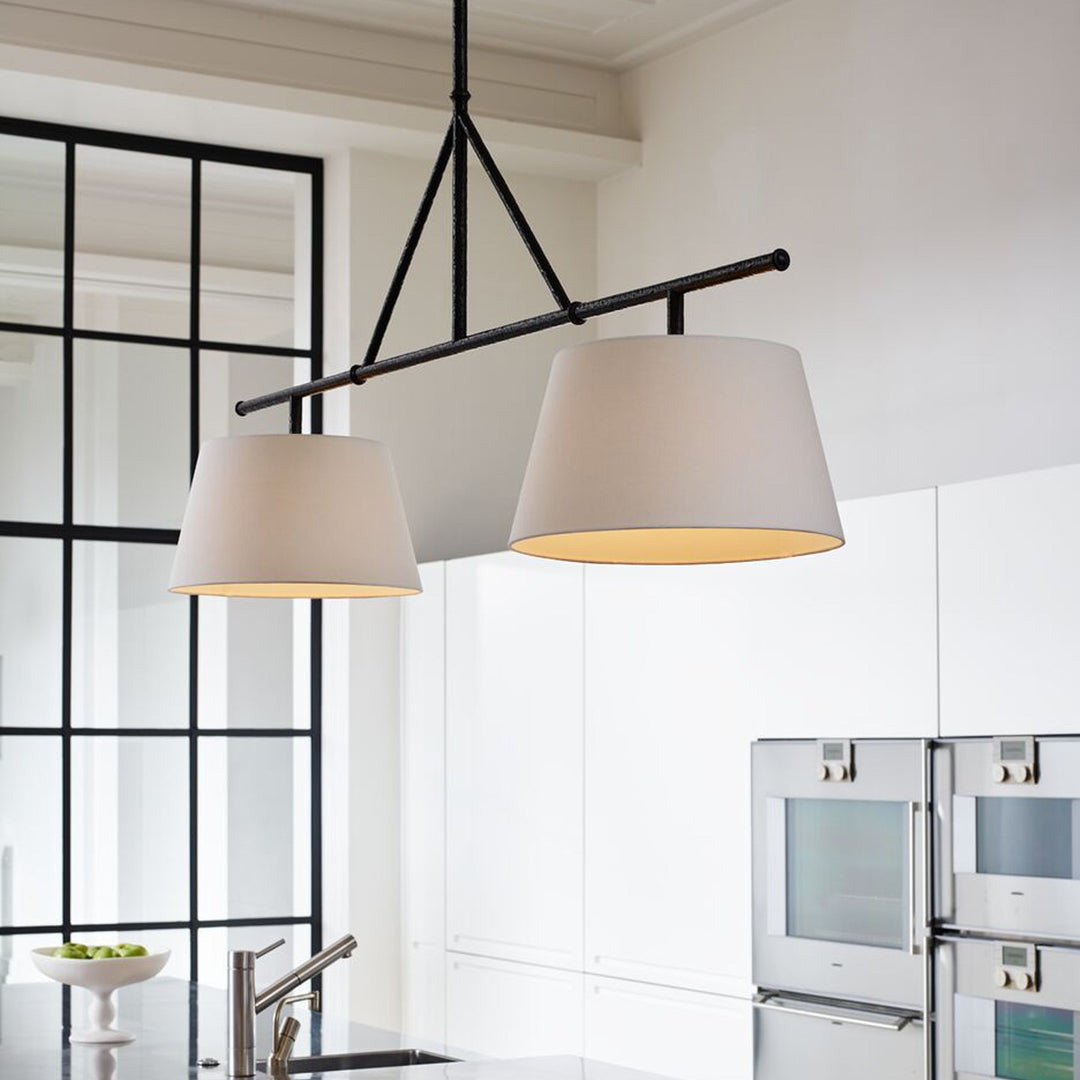Two Light Linear Island Pendant Lamp - Vakkerlight