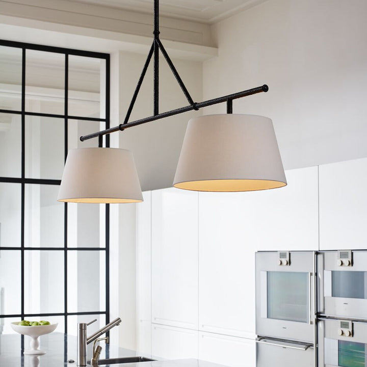 Two Light Linear Island Pendant Lamp - Vakkerlight