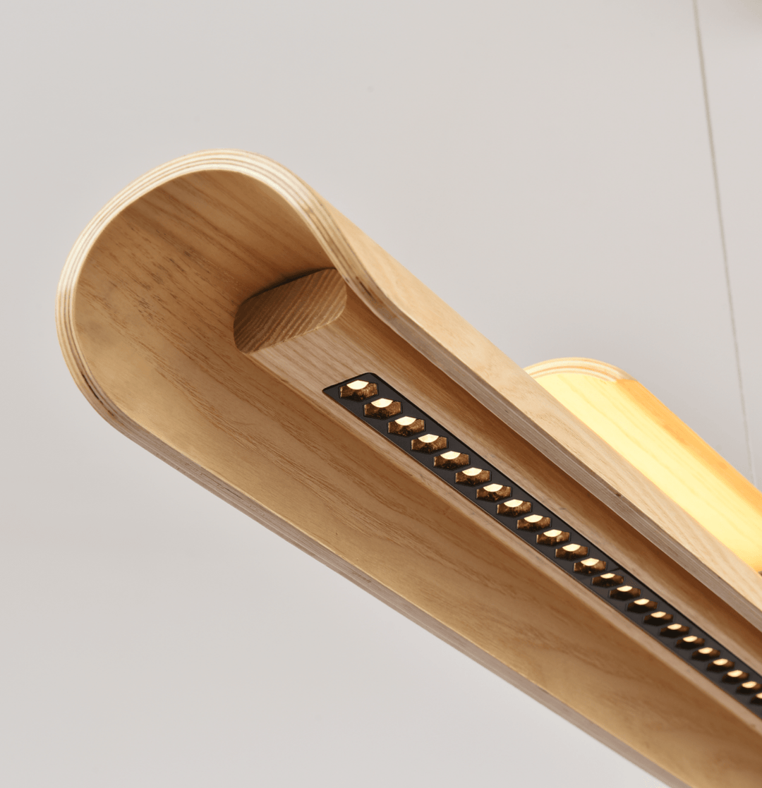 Two Tier Wood Linear Pendant Light - Vakkerlight