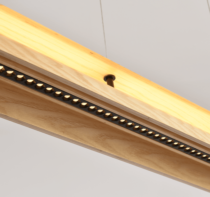 Two Tier Wood Linear Pendant Light - Vakkerlight