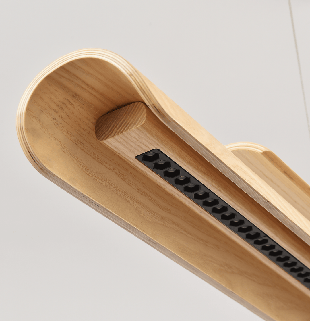 Two Tier Wood Linear Pendant Light - Vakkerlight