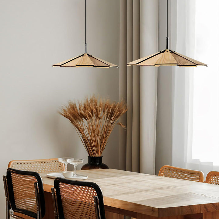 Umbrella Wooden Pendant Light - Vakkerlight