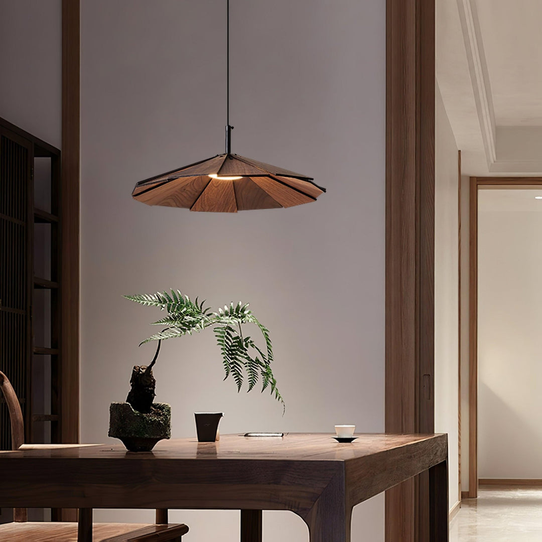 Umbrella Wooden Pendant Light - Vakkerlight