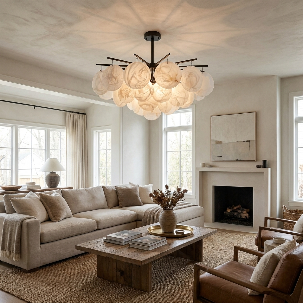 Urchin Alabaster Chandelier