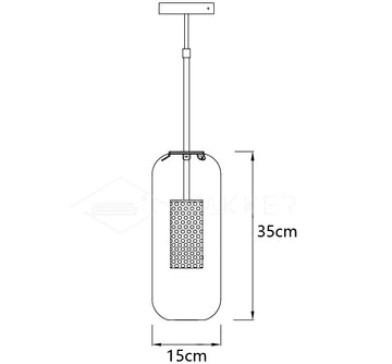 Suspension Vadim Glass — Dimension drawings 1