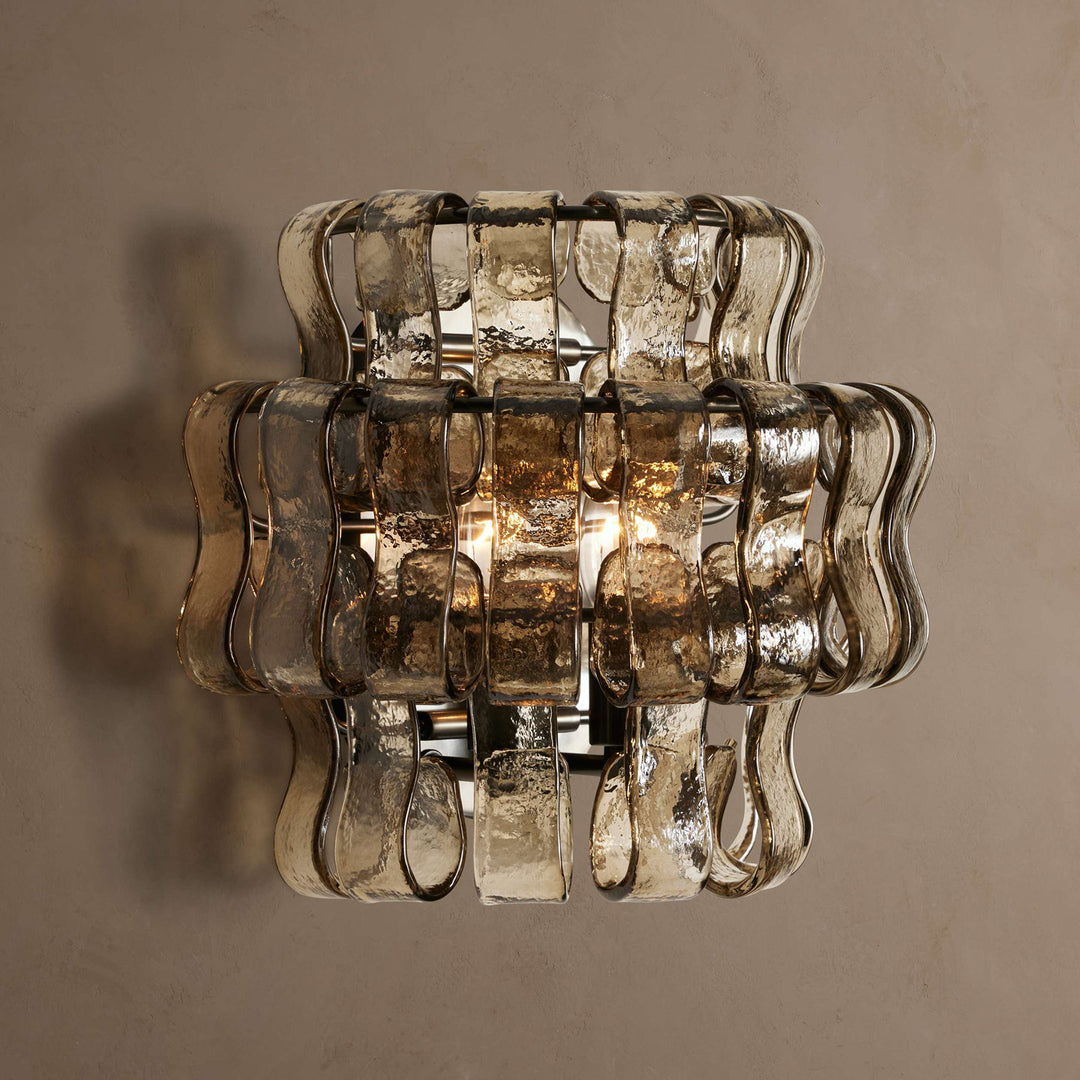 Valena Ripple Glass Wall Sconce